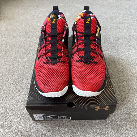 NIB Under Armour Men's Embiid One Chinese Lunar New Year CNY Red Sneaker Size 13 - Picture 1 of 7